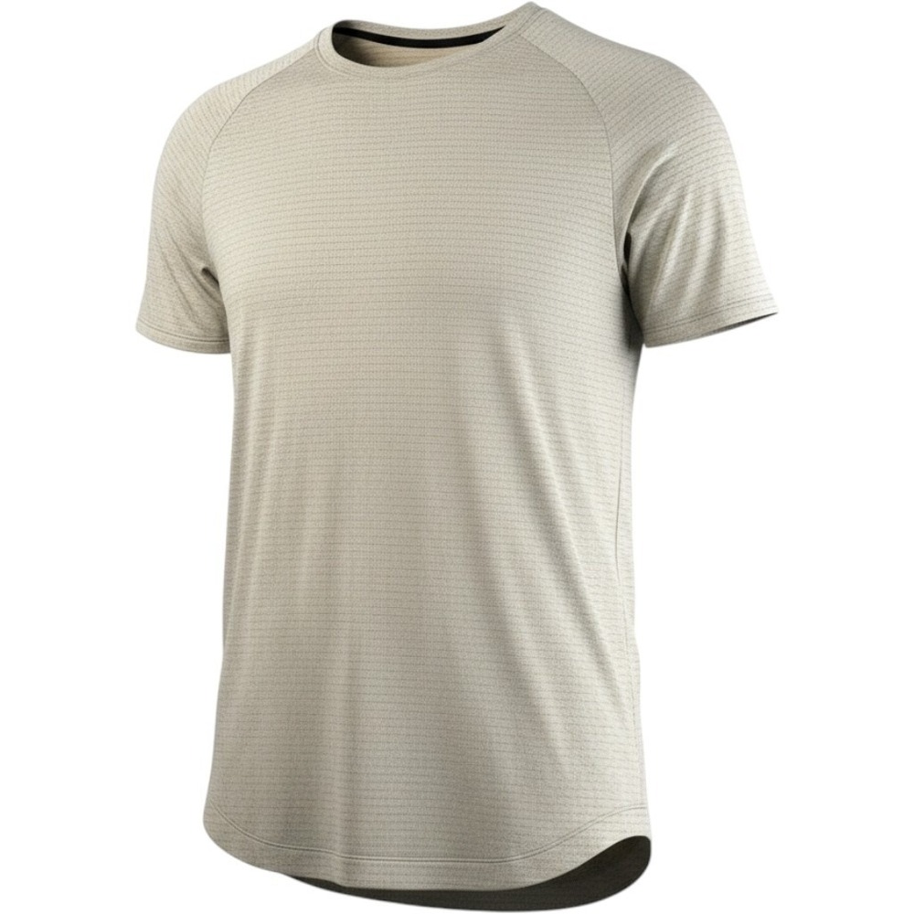 Lululemon Active Short Sleeve T Shirt Mens XL Beige Stripe Better Everyday